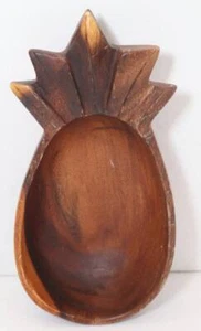 Plato cuenco de madera vintage con forma de piña 9" - Imagen 1 de 7