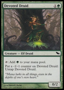 MTG DEVOTED DRUID POOR/RUINATO - DEVOTE DRUIDE - SHM - MAGIC - Bild 1 von 1