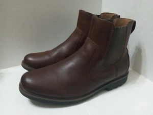 G.H. Bass & Co Dallas Brown Leather Chelsea Boot 11.5W Made In USA Waterproof - Picture 1 of 11
