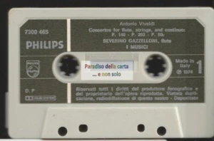 ANTONIO VIVALDI CONCERTO PER FLAUTO, GAZZELLONI - PHILIPS 7300 465 MUSICASSETTA - Picture 1 of 2