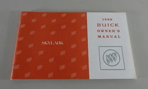 Manuale Dell'Owner / Manuale Buick Skylark Anno 1988 - Foto 1 di 2