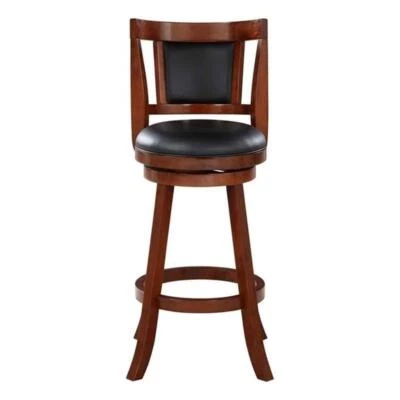 Boraam Wood Avianna Bar Height Swivel Bar Stool in Cherry Finish - Image 1 of 4