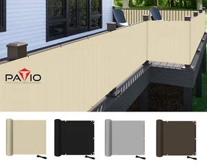 2.5' Tall Balcony Privacy Screen Apartment Railing Net Mesh Covers with Zip Ties - Picture 1 of 37