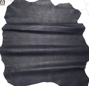 LEDER TIP 38835-GB, Lederreste, 1 Lederhaut 0,7mm, dunkelblau nappa, geprägt - Picture 1 of 1
