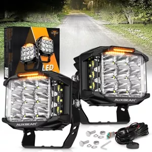 AUXBEAM 2X 5inch LED Driving Work Light Bar Spot Flood Combo Offroad 4WD 4x4 ATV - Picture 1 of 12