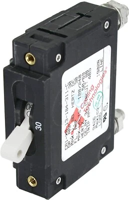 Blue Sea - 7355B-BSS Circuit Breaker CA1 30A White (1EA) - Image 1 of 2