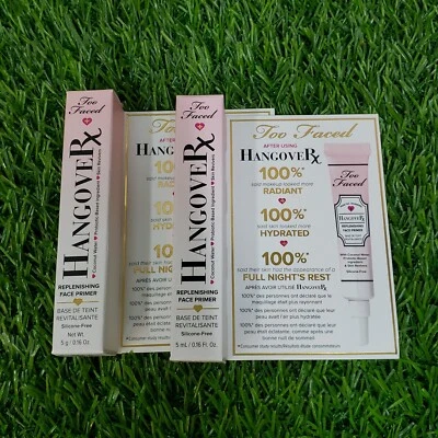 2x TOO FACED Hangover RX Replenishing Face Foundation Primer 0.16oz 5mL Minis - Image 1 of 4