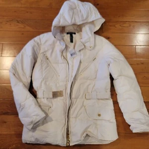 NWT Lauren Ralph Lauren Women's Down Winter Jacket Warm Coat Puffer Hooded Ski M - Picture 1 of 8