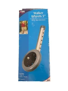 Carex Walker 5” Wheels With Leg Extensions Replacement Parts. New Old Stock. - Picture 1 of 6