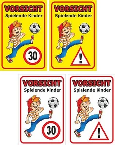 Schild Achtung Spielende Kinder 30x20, 40x30, 60x40cm Straßenschild wetterfest - Bild 1 von 5