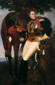 Dream-art Oil painting Jose-de-Madrazo-y-Agudo-French-Cuirassier soldier horse