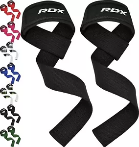 Weight Lifting Straps by RDX, Deadlift, Powerlifting Wrist Wraps for Gym Workout - Picture 1 of 48