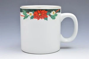 Tienshan Deck the Halls weiß rot Weihnachtsstern Becher Tasse (12 oz) - Bild 1 von 3