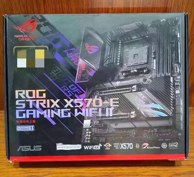 NEW ASUS ROG STRIX X570-E GAMING II with WiFi 6E AMD AM4 ATX Motherboard - Image 1 of 2