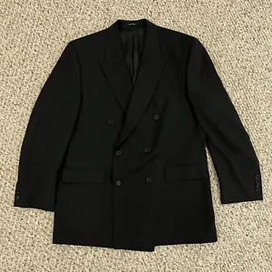 Blazer vintage Bachrach da uomo lana cashmere doppio petto 42L made in Canada - Foto 1 di 19