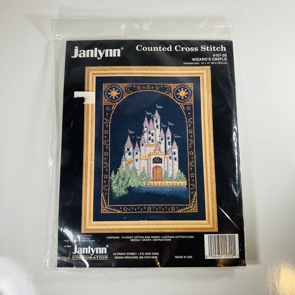 Wizard's Castle Counted Cross Stitch Kit 157-20 Janlynn 10" " Retired