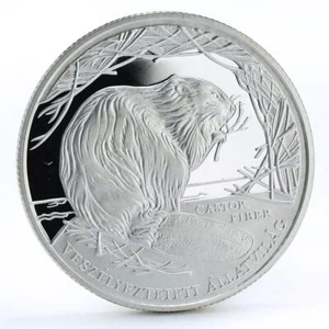 Hungary 3000 forint Endangered Wildlife series Beaver proof silver coin 2000 - Picture 1 of 6