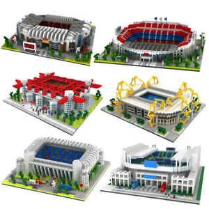 Juego de bloques de construcción de campo de fútbol en casa de fútbol kit modelo juguete de ladrillo niño - Imagen 1 de 30