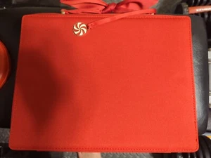 ESTEE LAUDER RED COSMETIC TRAVEL CASE 13 X 10X 3.5 DEEP. NWOT NICE GIFT - Picture 1 of 3