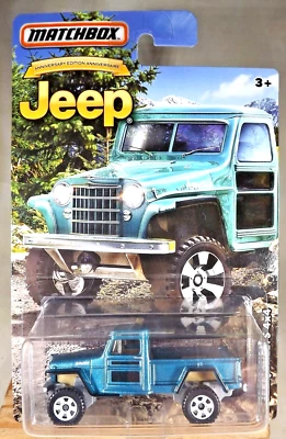 2015 Matchbox Anniversary Jeep Series JEEP WILLYS 4 x 4 бирюзовый с белым 6 Sp Sport - Изображение 1 из 4