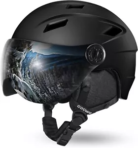 Odoland Ski Snow Helmet with Visor Black Large 60-61cm New Free P&P BARGAIN - Picture 1 of 9
