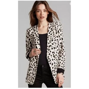 Joes Jeans Leopard Print Blazer Button Jacket Womens Sz L New Office Siren - Picture 1 of 13