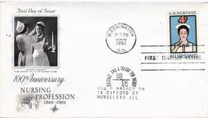 US FDC #1190 Artcraft / Schering NJ M-4 Var 1961 DC Nursing Profession Medical - Picture 1 of 2