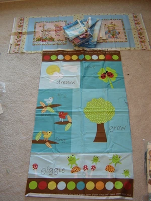 LARGE LOT OF 9 cheater sewing panels baby crib quilt wall hanger CHILDREN - Image 1 of 4