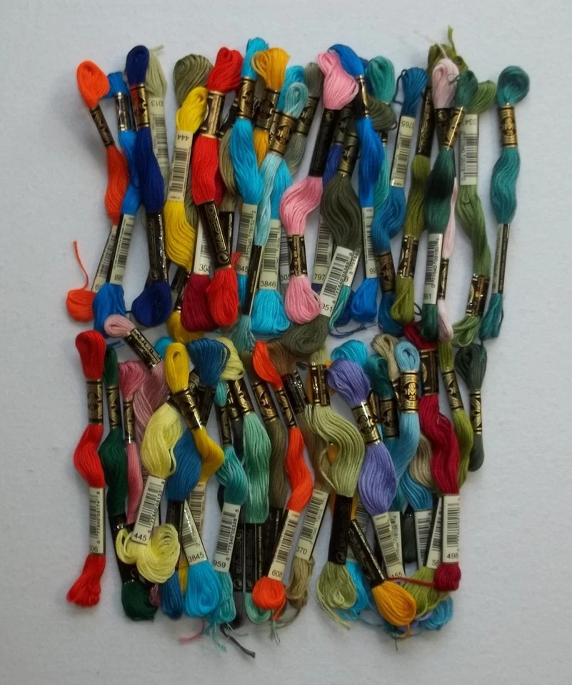 DMC embroidery floss lot of 50 new full skeins some partial - lot 1 - Image 1 of 1