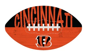 Cincinnati Bengals 12" Football Shaped Sign - Picture 1 of 1