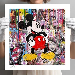 Mickey-I Love – Print Limited Edition on paper, Giclee Print, Cartoons, Art - Picture 1 of 6