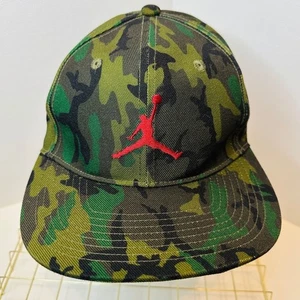 Jordan Green Camo Snapback Cap Hat  Embroidered Jump Man Youth Size - Picture 1 of 6