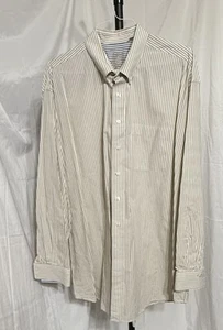 Cutter & Buck Long Sleeve Button Down Striped Dress Shirt Men 2XLT 100% Cotton - Picture 1 of 13