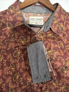Cody James XXL Paisley Pearl Snap Langarm Western Cowboy Herren Hemd Herbst - Bild 1 von 13