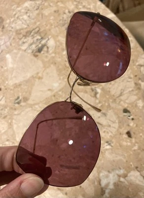 Vintage 1980s Tura Mod 470 Half rim Oversized Eyeglass Frames Rhodium Rose Tint - Image 1 of 4