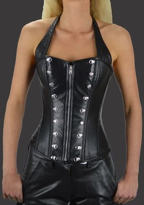 Corsé de piedra para mujer con cremallera/cordones y soporte para cuello Foto 1 de 3