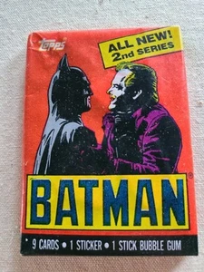 1989 Batman und Joker Topps Trading Card Pack - Bild 1 von 2