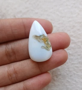 Natural Tree Agate Pear Cabochon 27x15.5x5.5mm Approx 16.25Cts AMJ713 - Picture 1 of 3
