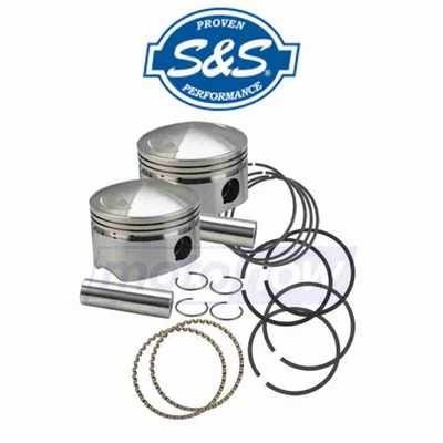 S&S Cycle Forged Pistons for 88ci.- 103ci. for 1941-1950 Harley Davidson F - xv - Imagem 1 de 4