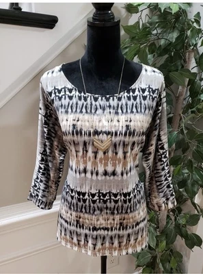 Blusa para mujer Cato multicolor poliéster cuello redondo manga larga talla 18/20 Foto 1 de 4