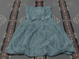 Vtg Jessica Mcclintock Gunne Sax Dress Size 9 USA Teal Sequin Puffy Prom T31 - Picture 1 of 8