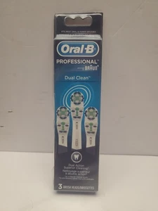 Oral B Dual Clean Replacement Electric Toothbrush Head 3 Count - Picture 1 of 9