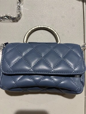 French Connection Quilted Top Handle Crossbody Bag Purse Mell in Black - Image 1 of 4