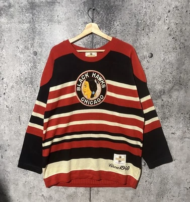 Suéter Jersey Lana Chicago Blackhawks 1940 CCM 1ª Generación Heritage NHL Hockey L/XL Foto 1 de 4