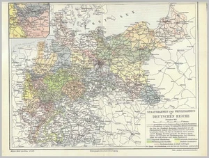 1904: Eisenbahn: Staatsbahnen + Privatbahnen im DEUTSCHEN REICHE - Bild 1 von 3