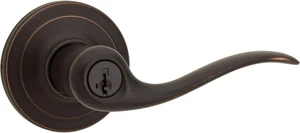 Tustin Entry Door Handle with Lock and Key, Secure Keyed Reversible Lever Exteri - Picture 1 of 9
