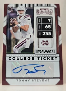 2020 Panini Contenders Draft Picks Tommy Stevens Rookie Auto #221 MSU Bulldogs - Picture 1 of 2