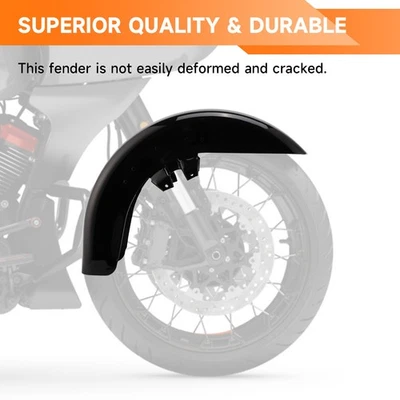 Vivid Black Front Fender Fit For Harley Touring Street Road Glide FLH 1989-2013 Foto 1 de 4