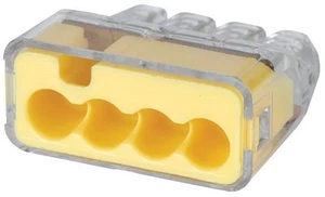 IDEAL - In-Sure™ Penyambung Wayar Tolak Masuk 4-Port, Kuning - Picture 1 of 1