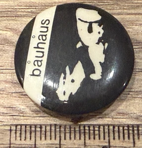 BAUHAUS PINBACK VINTAGE PUNK TOUR PROMO BADGE BUTTON PIN GOTH - Picture 1 of 2
